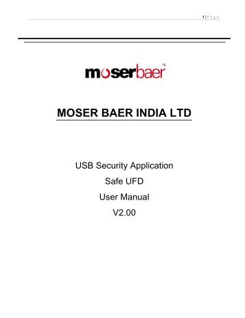 download in pdf format | size 445 KB - Moser Baer