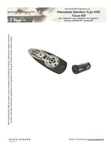 OneRemote User guide English