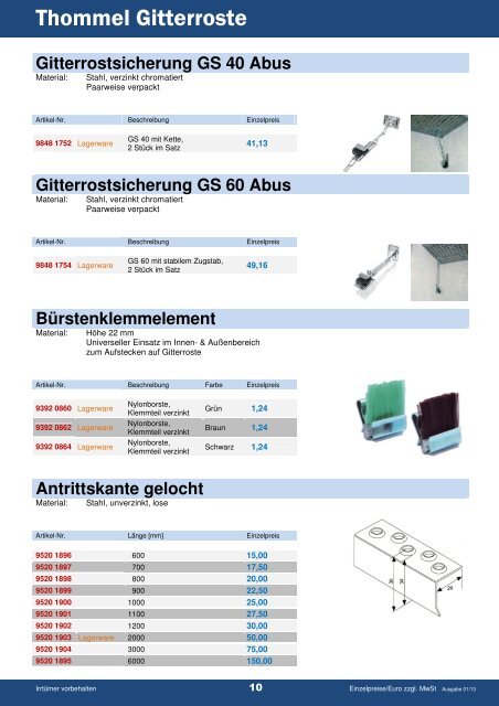 Thommel Gitterroste - Thommel I & H GmbH