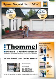 Sparen Sie jetzt bis zu 30 %** en - Thommel I & H GmbH