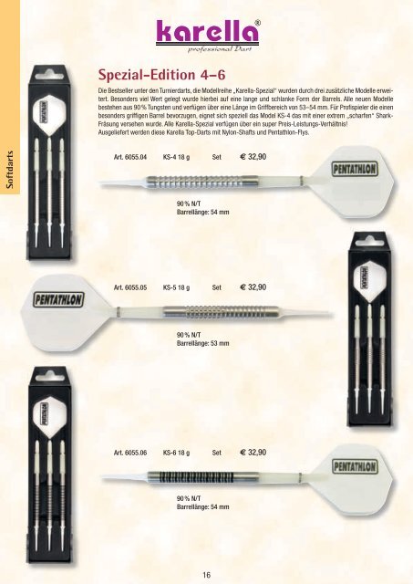 Dartkatalog 2010 mit Euro-Preisen - Online