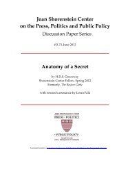 Anatomy of a Secret - Harvard Kennedy School