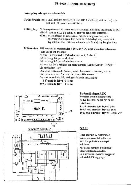 UP-5035-1 Digital panelmeter