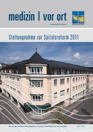 Stellungnahme zur Spitalsreform 2011 - Kreuzschwestern Sierning ...