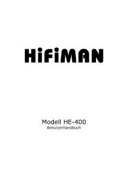 Bedinungsanleitung HiFiMAN HE-400 - Sieveking Sound