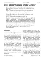 Resonant ultrasound spectroscopy for measurement of mechanical ...