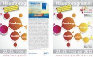 Hauptprogr Hauptprogramm - 30. Deutscher Krebskongress