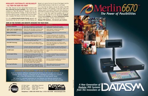 Merlin Brochure (PDF) - Cash Registers