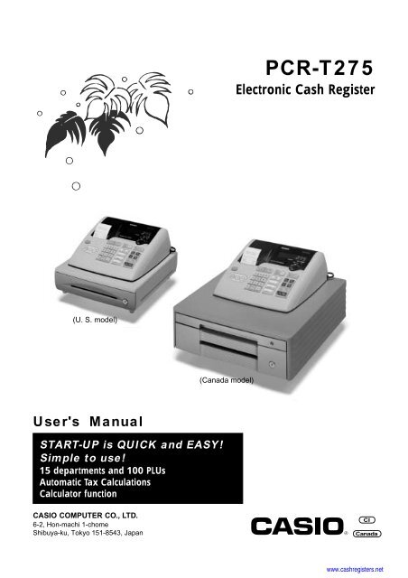 Casio cash registers canada hot sale