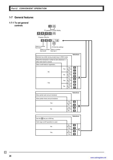 User's manual - Sharp & Casio Cash Registers