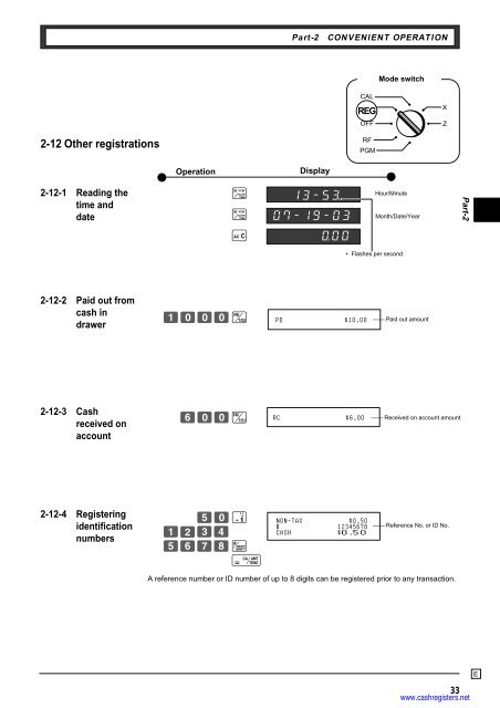 User's manual - Sharp & Casio Cash Registers