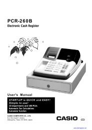 PCR-260B - Sharp & Casio Cash Registers
