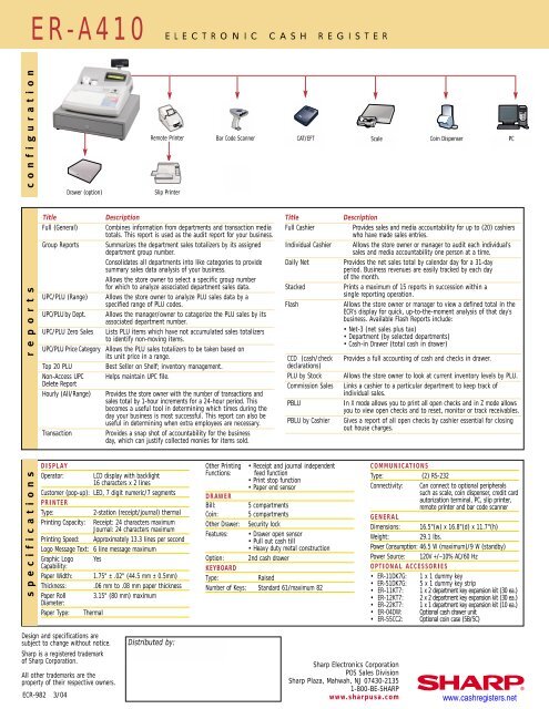 Sharp_ER-A410_Brochu.. - Sharp & Casio Cash Registers