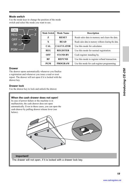 Basic Operations and Setups - Sharp & Casio Cash Registers