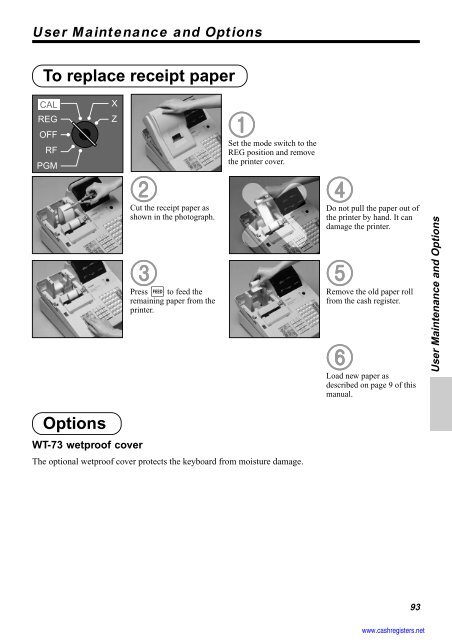 Basic Operations and Setups - Sharp & Casio Cash Registers