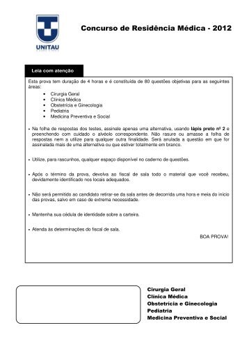 Microsoft Word - PROVA GERAL 2012 COREME.pdf - unitau