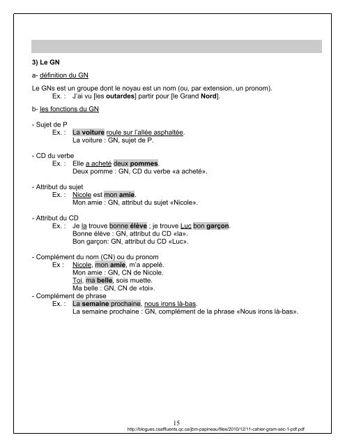 11-cahier-gram-sec-1-pdf - Six pieds sur Terre