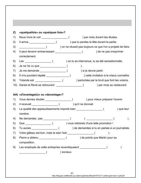 11-cahier-gram-sec-1-pdf - Six pieds sur Terre