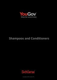 Shampoos and Conditioners - SixthSense - YouGov