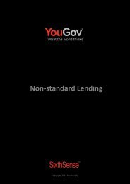 Non-standard Lending - SixthSense - YouGov