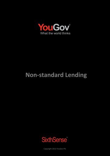 Non-standard Lending - SixthSense - YouGov