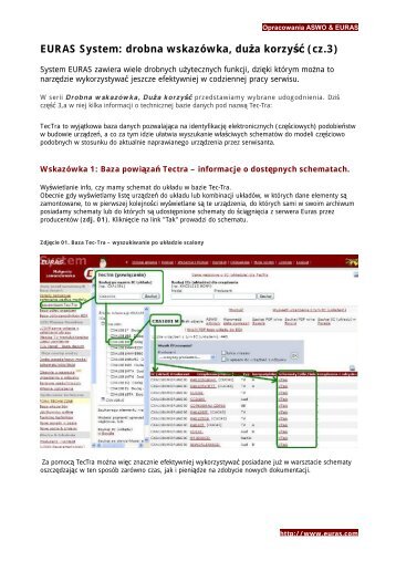 EURAS System: drobna wskazówka, duża korzyść ... - sklep.aswo.pl!