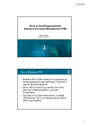 Bruk av bestillingssystemet Basware Purchase Management (PM ...