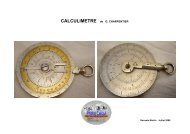 CALCULIMETRE de G. CHARPENTIER - Slide Rule Museum