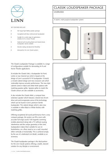 CLASSIK LOUDSPEAKER PACKAGE - Linn