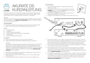 AKURATE DS KURzANLEITUNG