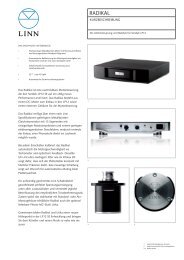 Radikal Product Information German - Linn