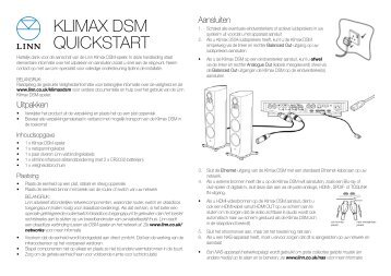 KLIMAx DSM QUICKSTART