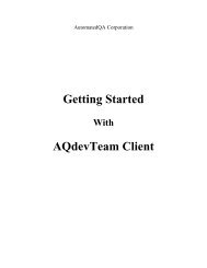 Getting Started with AQdevTeam Client - Downloads Center