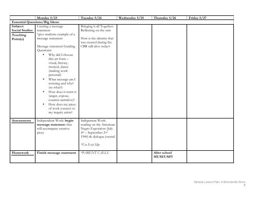 A Bronzeville Story, by Lindsey Olson, seventh grade (PDF)