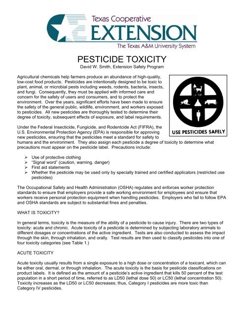 Acute Toxicity  Pesticide Info