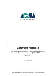 Allgemeine Methoden - AQUA Institut für angewandte ...