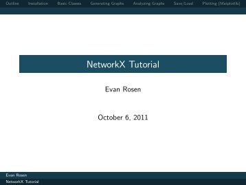 NetworkX Tutorial - SNAP