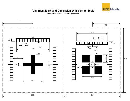 Alignment Mark and Dimension with Vernier Scale