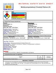 Methylcyclopentadienyl (Trimethyl) Platinum (IV) - Stanford ...