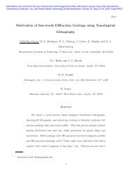 Fabrication of Saw-tooth Diffraction Gratings using Nanoimprint ...