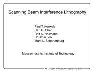 Scanning Beam Interference Lithography - Space Nanotechnology ...