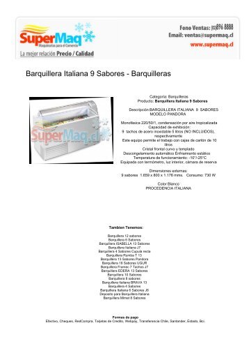 Barquillera Italiana 9 Sabores - Barquilleras - Sobadora