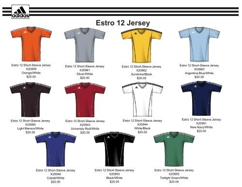 adidas estro 12 jersey