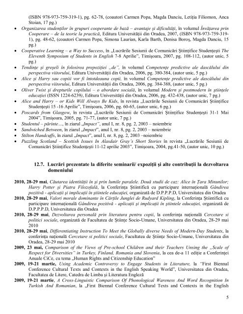 Anexa 2 - Facultatea de Stiinte Socio-Umane, Universitatea din ...