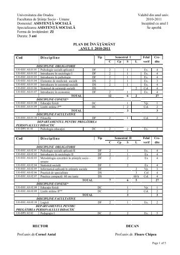 Universitatea din Oradea - Facultatea de Stiinte Socio-Umane ...