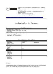 Application Form for Reviewer