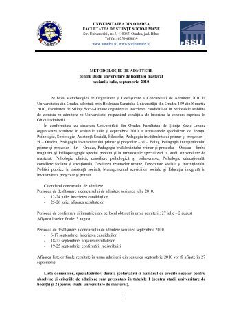 Metodologie - Facultatea de Stiinte Socio-Umane, Universitatea din ...