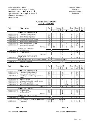 Universitatea din Oradea - Facultatea de Stiinte Socio-Umane ...