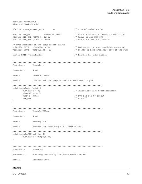 AN2120: Connecting an M68HC08 Family Microcontroller to an ...