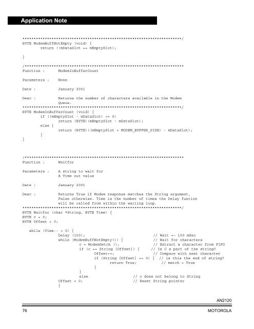 AN2120: Connecting an M68HC08 Family Microcontroller to an ...